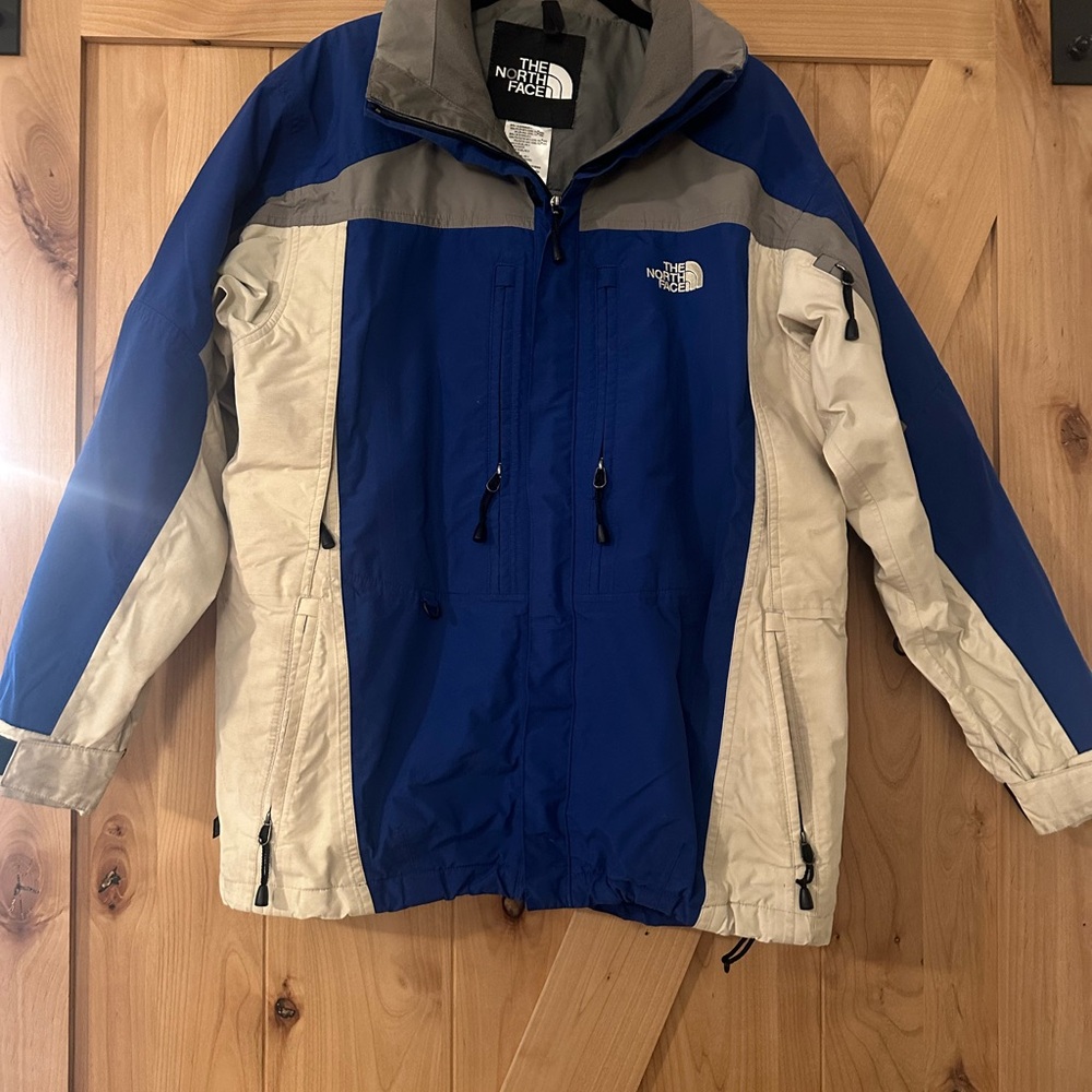 The North Face Blue and Tan Jacket